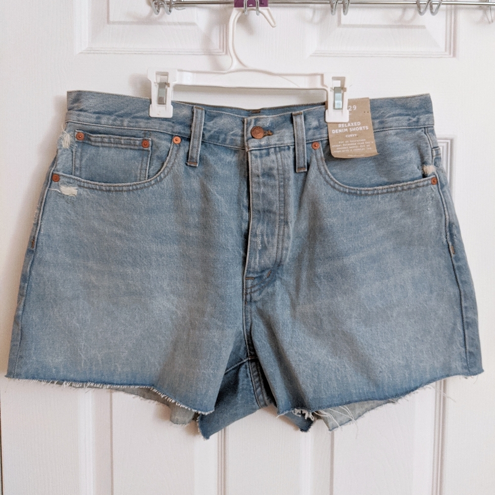 Madewell nwt relaxed denim shorts - Picture 3 of 4